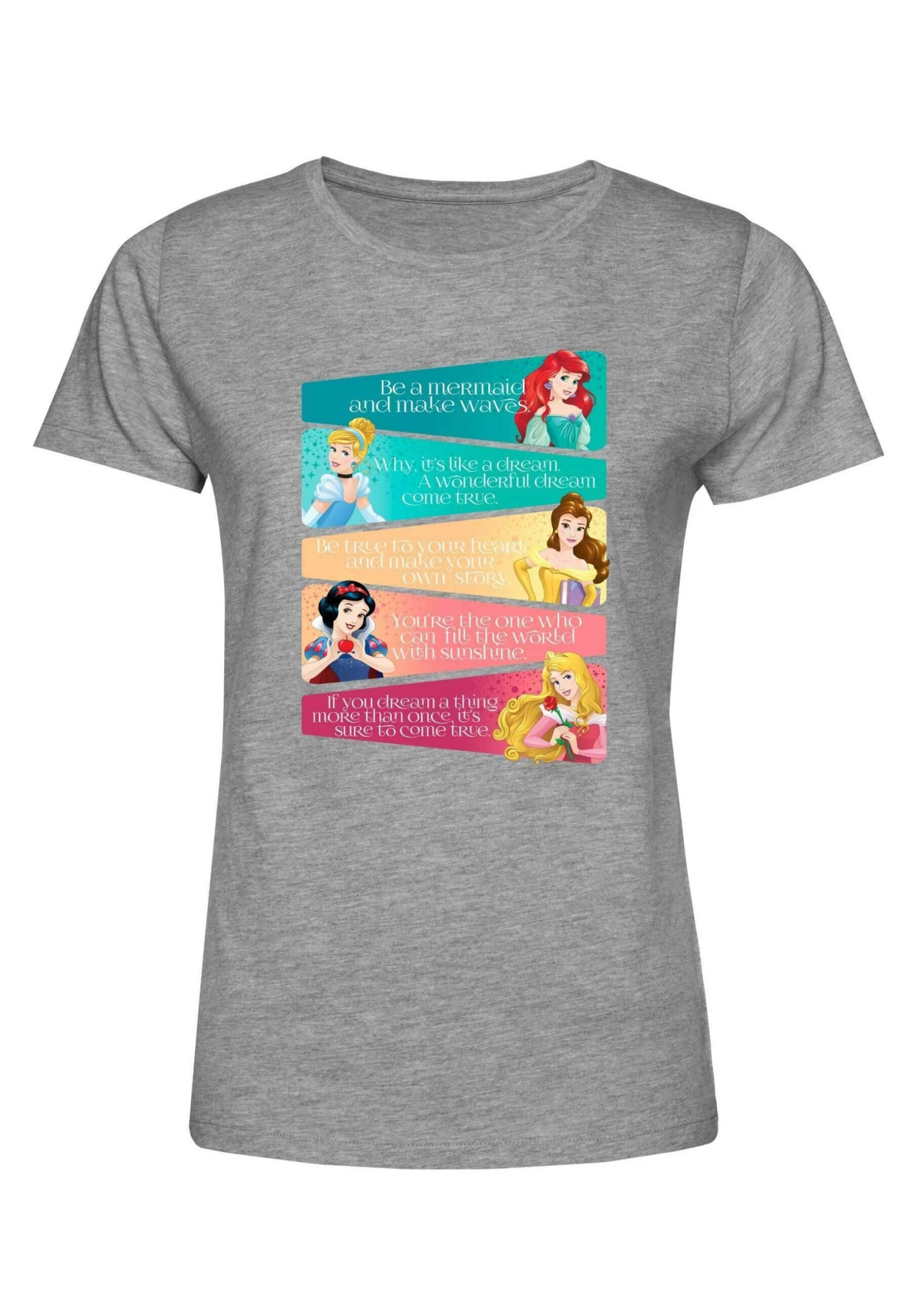 Disney Princesses Princess Adjectives - T-Shirt Print - Heather Grey 5 Disney Princesses Princess Adjectives - T-Shirt Print - Heather Grey - Afbeelding 5
