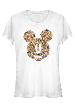 Disney Mickey Classic Floral Mickey - T-Shirt Print - White