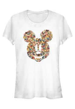 Disney Mickey Classic Floral Mickey - T-Shirt Print - White