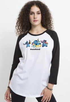Disney Lilo & Stitch Stitch Weekend - Longsleeve - White Black