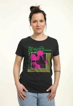 Disney Mickey Mouse & Friends Mickey Kanji- T-Shirt Print - Black