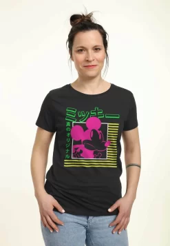 Disney Mickey Mouse & Friends Mickey Kanji- T-Shirt Print - Black