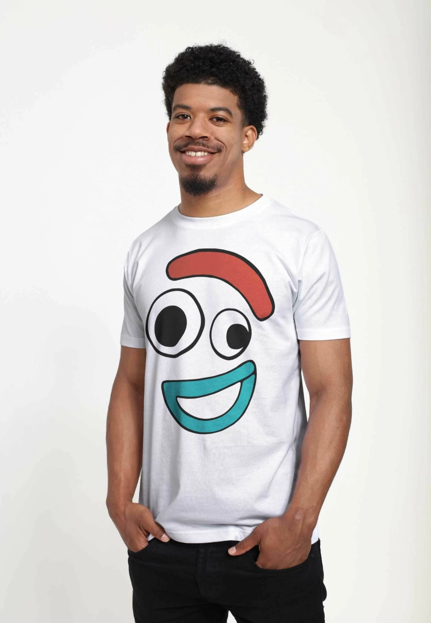 Disney Toy Story 4 Big Face Smiling Forky Unisex - T-Shirt Print - White 4 Disney Toy Story 4 Big Face Smiling Forky Unisex - T-Shirt Print - White - Afbeelding 4
