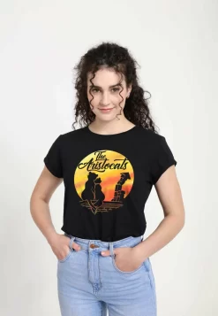 Disney The Aristocats Moon Silhouette - T-Shirt Print - Black -Disney 101fb07337404c258d13492fe3264a1b scaled