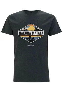 Disney The Lion King Hakuna Matata Emblem Unisex - T-Shirt Print - Melange Black -Disney 10ce2da726614824acc0cf3b8161fde6 scaled