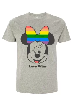 Disney Mickey Classic Love Wins - T-Shirt Print - Melange Grey