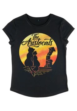Disney The Aristocats Moon Silhouette - T-Shirt Print - Black -Disney 127d23b0e6e245cfa26da6c4f508d6c4