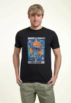 Disney Lilo & Stitch Tarot - T-Shirt Print - Navy Blue