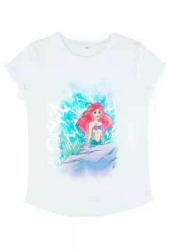 Disney The Little Mermaid Watercolor Splash - T-Shirt Print - White -Disney 14abd895af644470822428c7ed00ac0c scaled