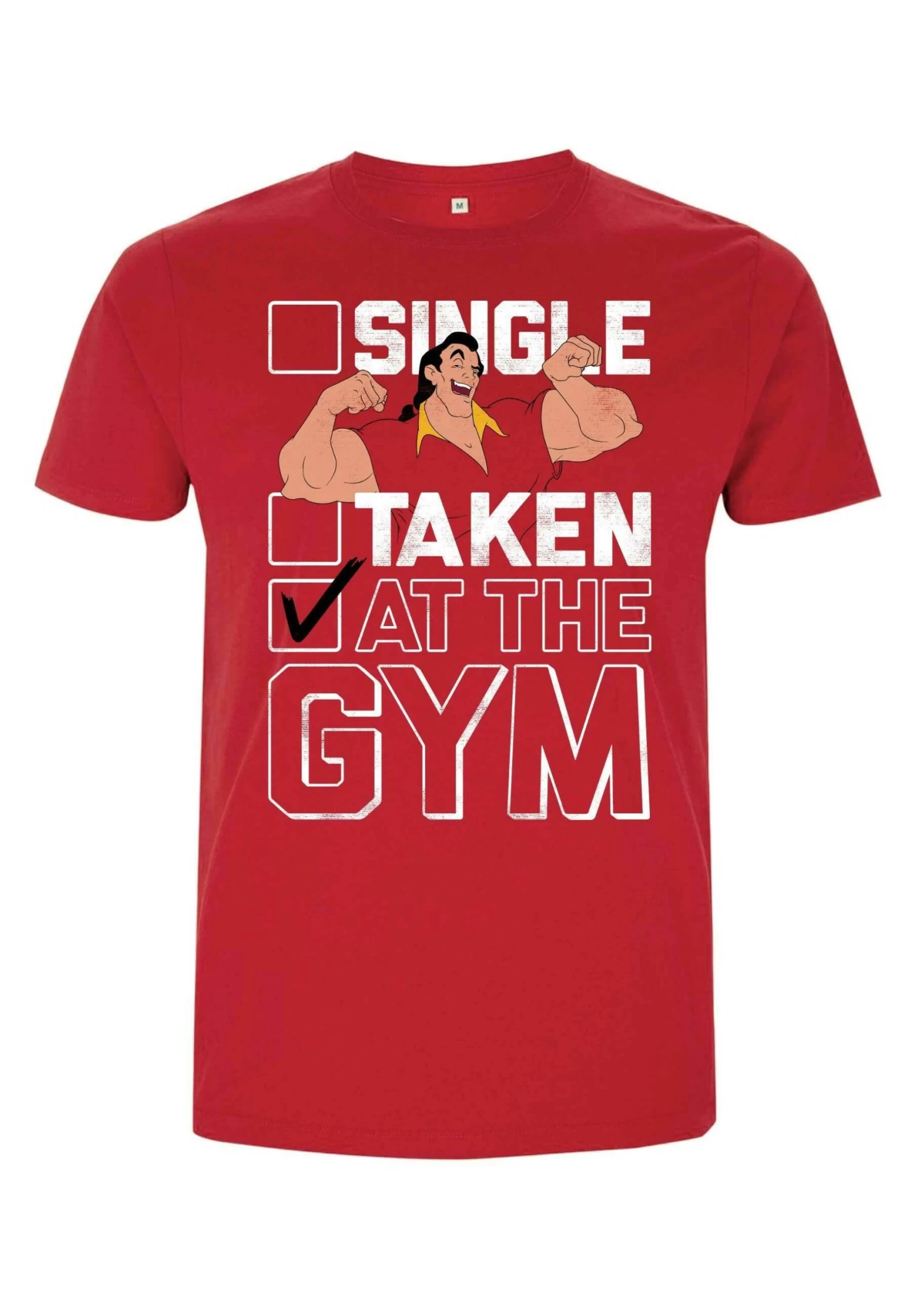 Disney Beauty & The Beast At The Gym Unisex - T-Shirt Print - Red 5 Disney Beauty & The Beast At The Gym Unisex - T-Shirt Print - Red - Afbeelding 5