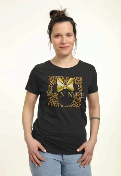 Disney Mickey Classic Leopard Square Minnie - T-Shirt Print - Black