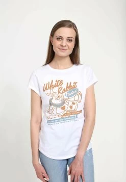 Disney Alice In Wonderland White Rabbit - T-Shirt Print - White