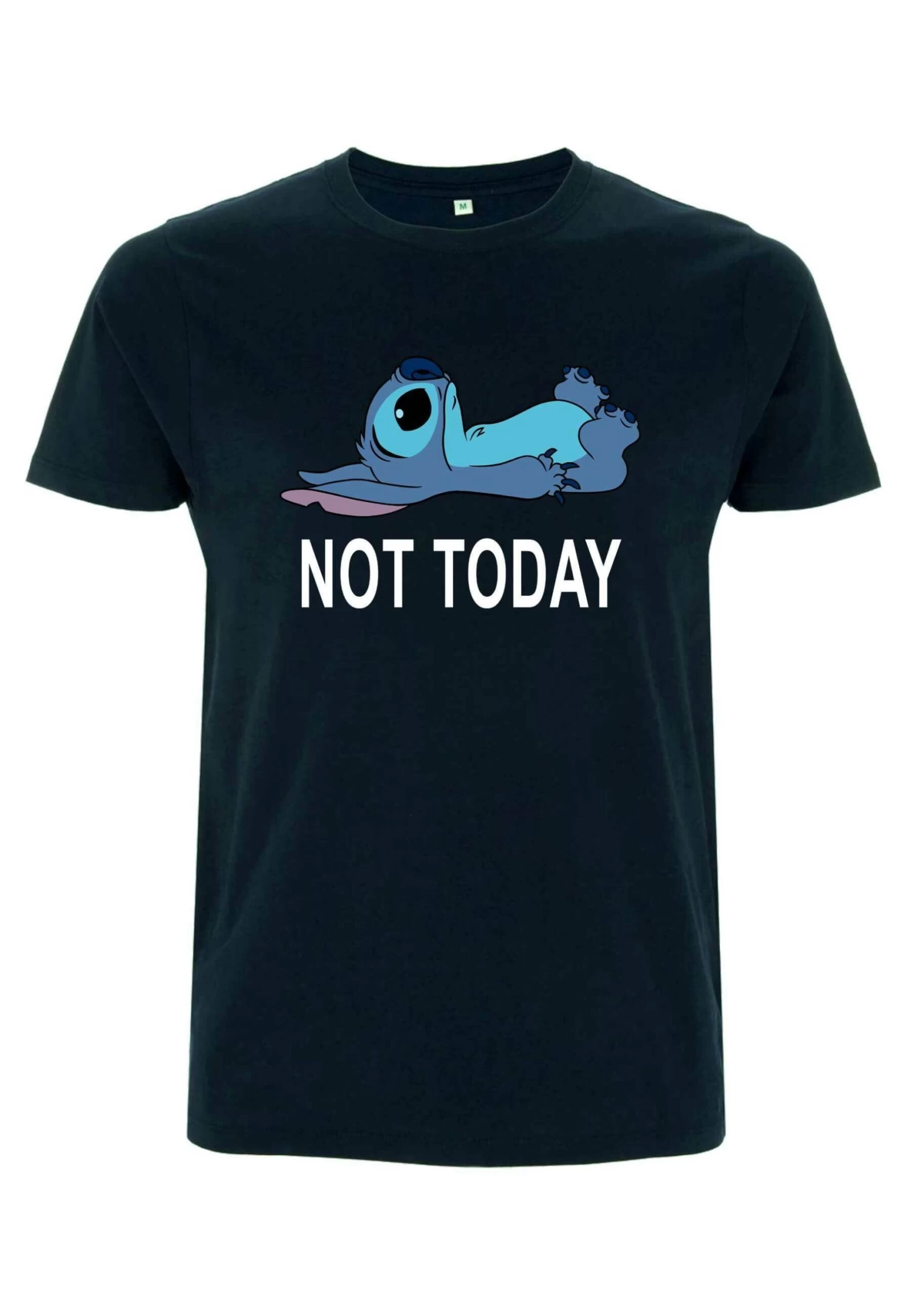 Disney Lilo & Stitch Not Today Unisex - T-Shirt Print - Navy Blue 1 Disney Lilo & Stitch Not Today Unisex - T-Shirt Print - Navy Blue