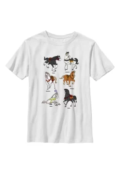 Princess Disney Horses - T-Shirt Print - White