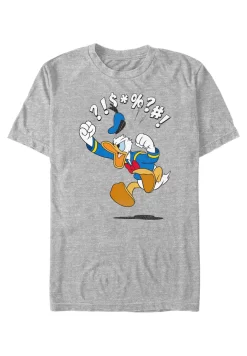 Disney Mickey Classic Donald Jump - T-Shirt Print - Heather Grey