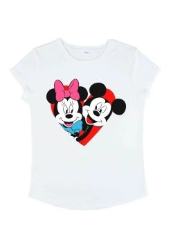 Disney Mickey Mouse Mickey Minnie Heart - T-Shirt Print - White 10 Disney Mickey Mouse Mickey Minnie Heart - T-Shirt Print - White -Disney 283592acf71b44518abf16d71f7f3207