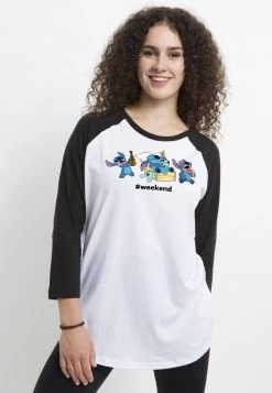 Disney Lilo & Stitch Stitch Weekend - Longsleeve - White Black -Disney 2cee8148088c487087ddb06c455aa12d