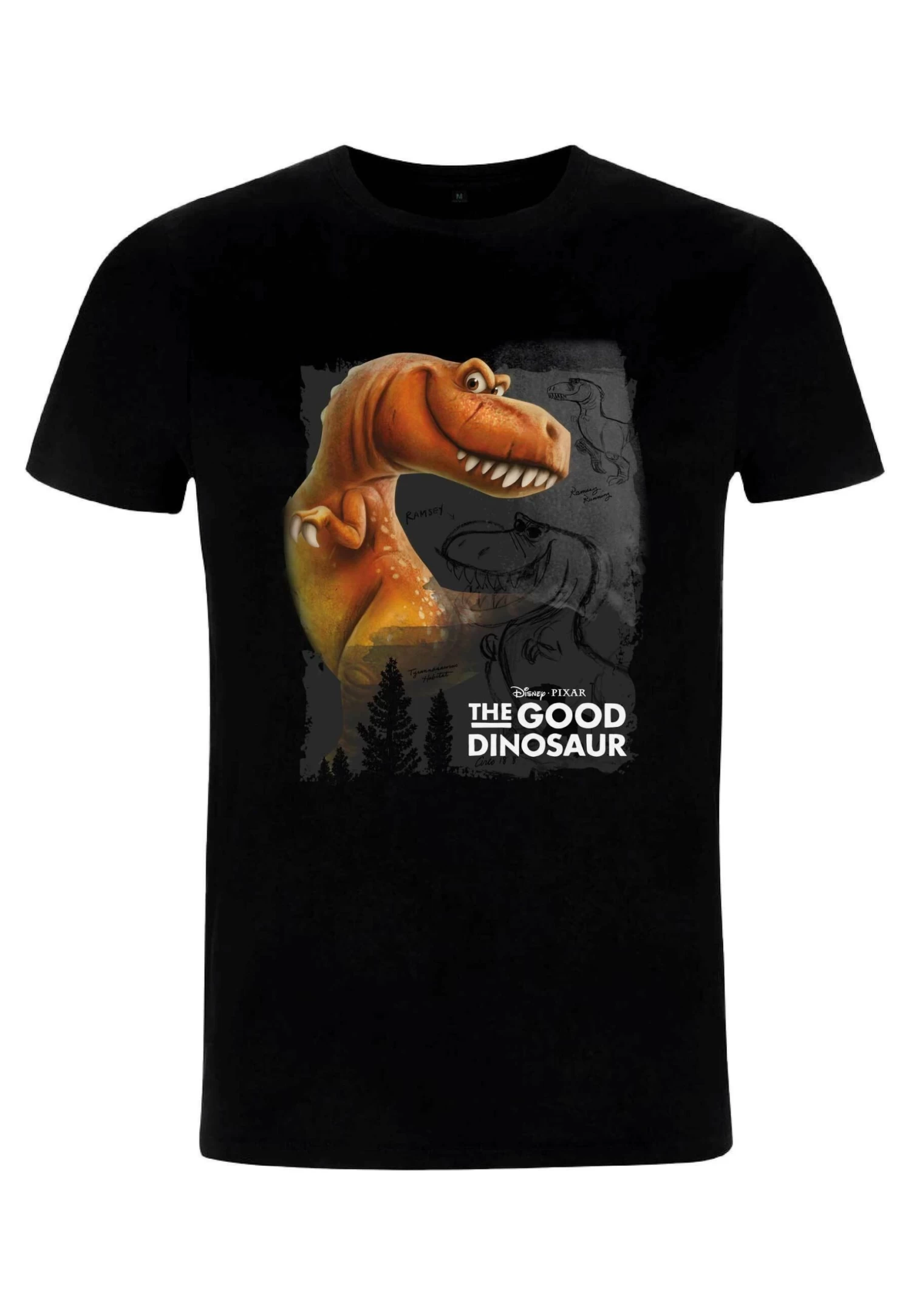 Disney The Good Dinosaur Ramsey Unisex - T-Shirt Print - Black 4 Disney The Good Dinosaur Ramsey Unisex - T-Shirt Print - Black - Afbeelding 4