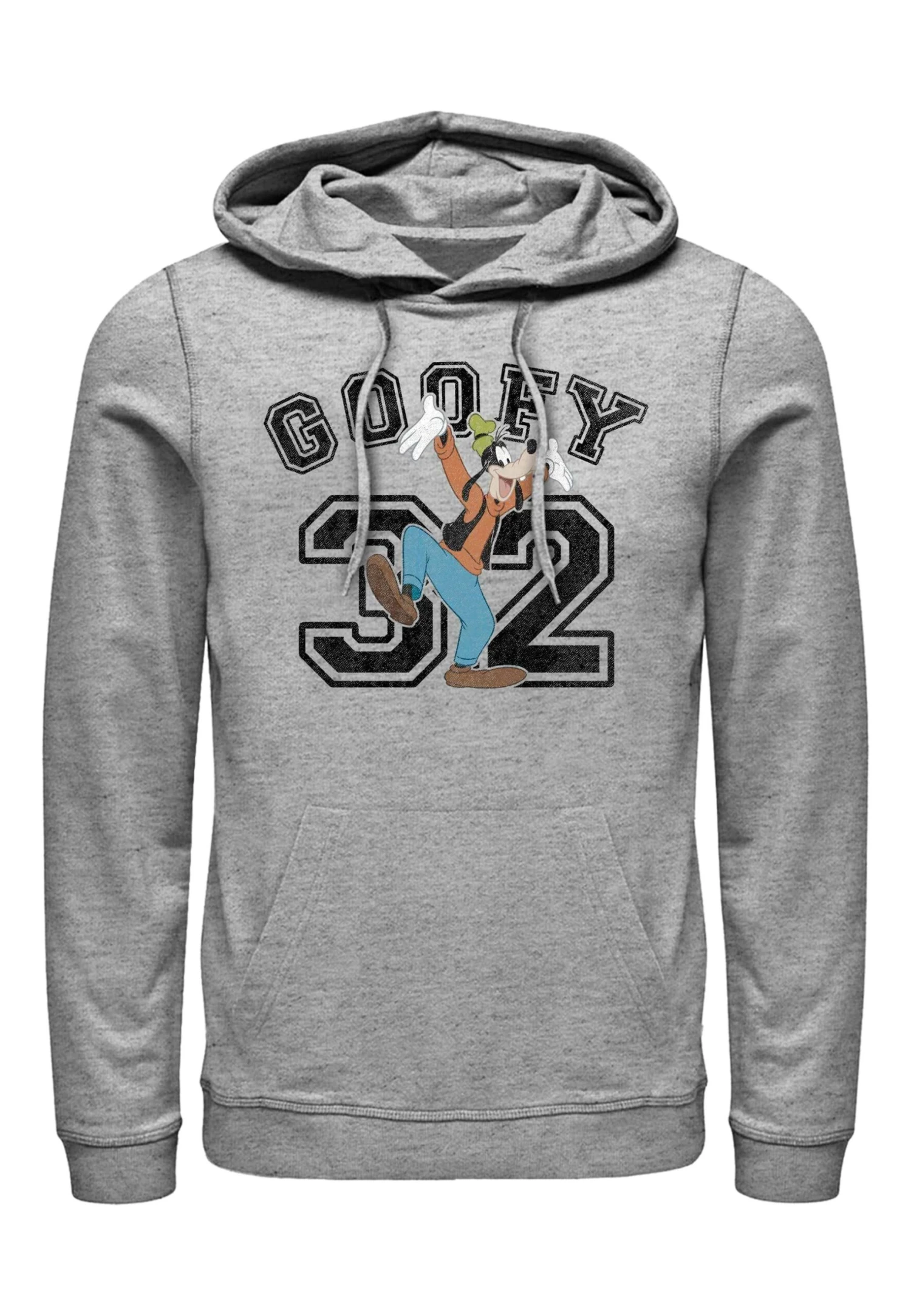 Disney Classic Mickey Goofy Collegiate Unisex - Hoodie - Melange Grey 1 Disney Classic Mickey Goofy Collegiate Unisex - Hoodie - Melange Grey