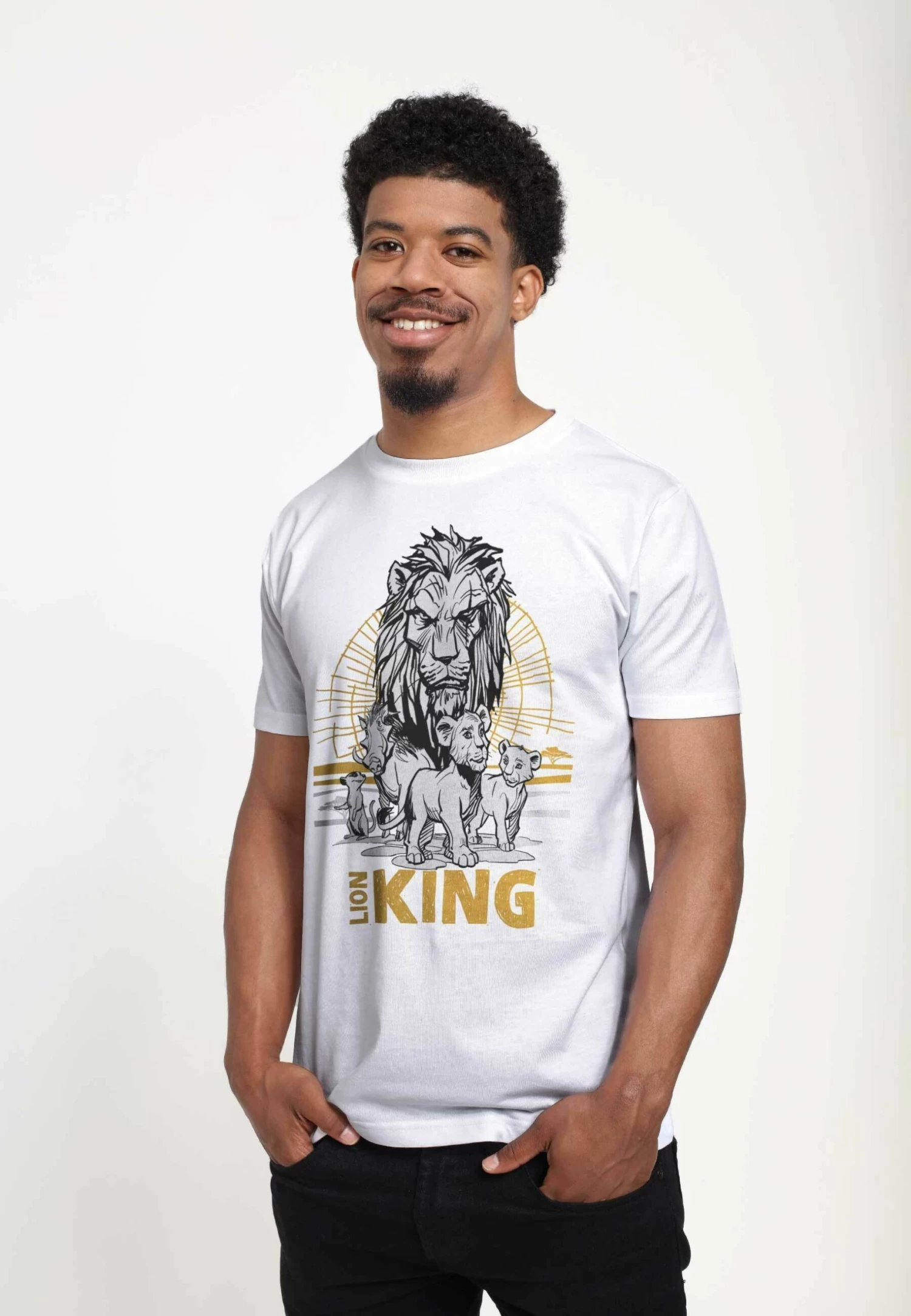 Disney Lion King Lion King Group Unisex - T-Shirt Print - White 4 Disney Lion King Lion King Group Unisex - T-Shirt Print - White - Afbeelding 4