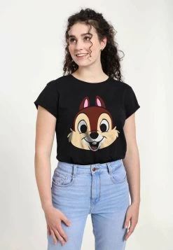 Disney Mickey & Friends Chip Big Face - T-Shirt Print - Black -Disney 2e62385c73c64a46875012e0cb3b2551
