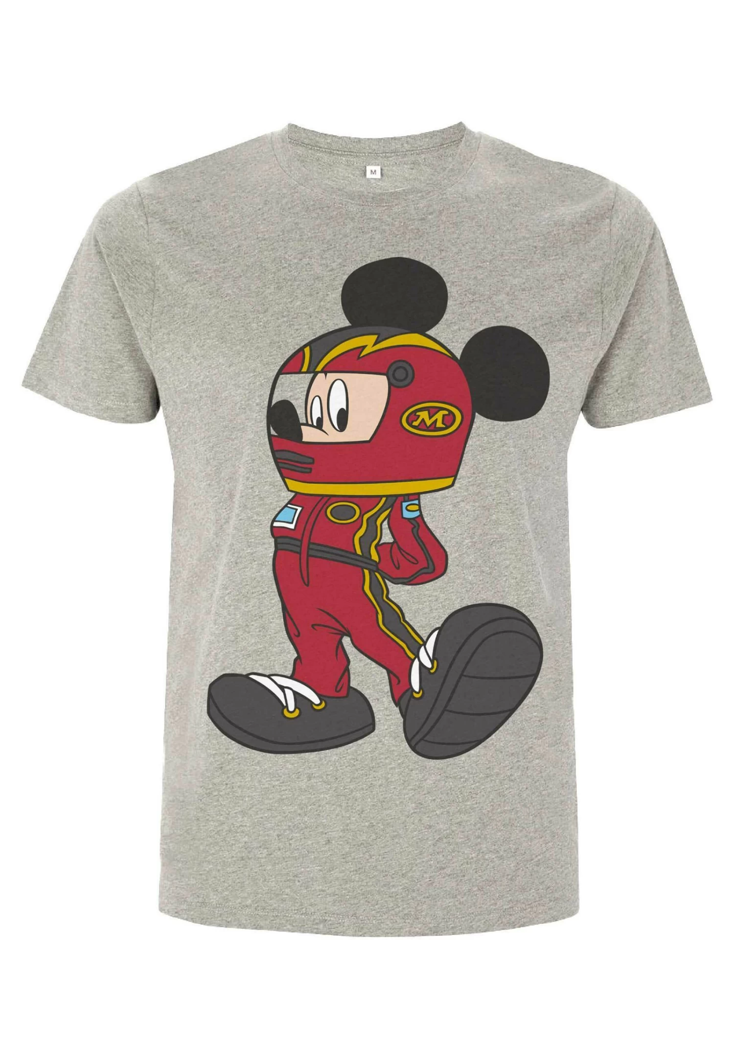 Disney Classic Mickey Mickey Racecar Driver Unisex - T-Shirt Print - Melange Grey 4 Disney Classic Mickey Mickey Racecar Driver Unisex - T-Shirt Print - Melange Grey - Afbeelding 4