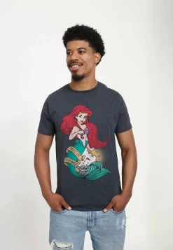 Disney The Little Mermaid Sailor Ariel Unisex - T-Shirt Print - Melange Black -Disney 344084a6c1c34c229707071e12de26c4 scaled