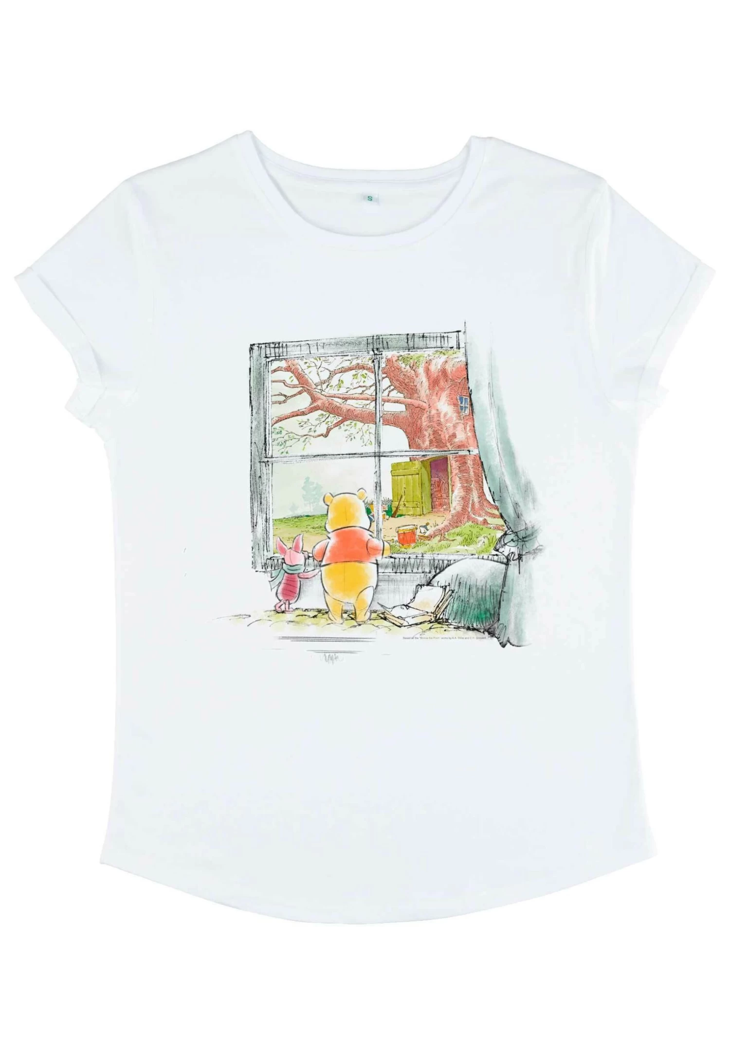 Disney Winnie The Pooh Winnie Window - T-Shirt Print - White 5 Disney Winnie The Pooh Winnie Window - T-Shirt Print - White - Afbeelding 5