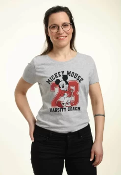 Disney Classic Mickey Varsity Mouse - T-Shirt Print - Heather Grey