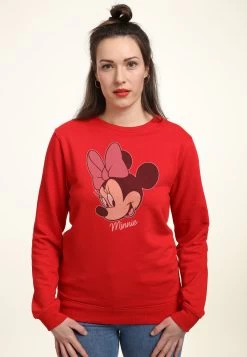 Disney Mickey Classic Minnie Big Face Distressed - Sweater - Red -Disney 3c7611429b9048da80b6930a7b9ea019
