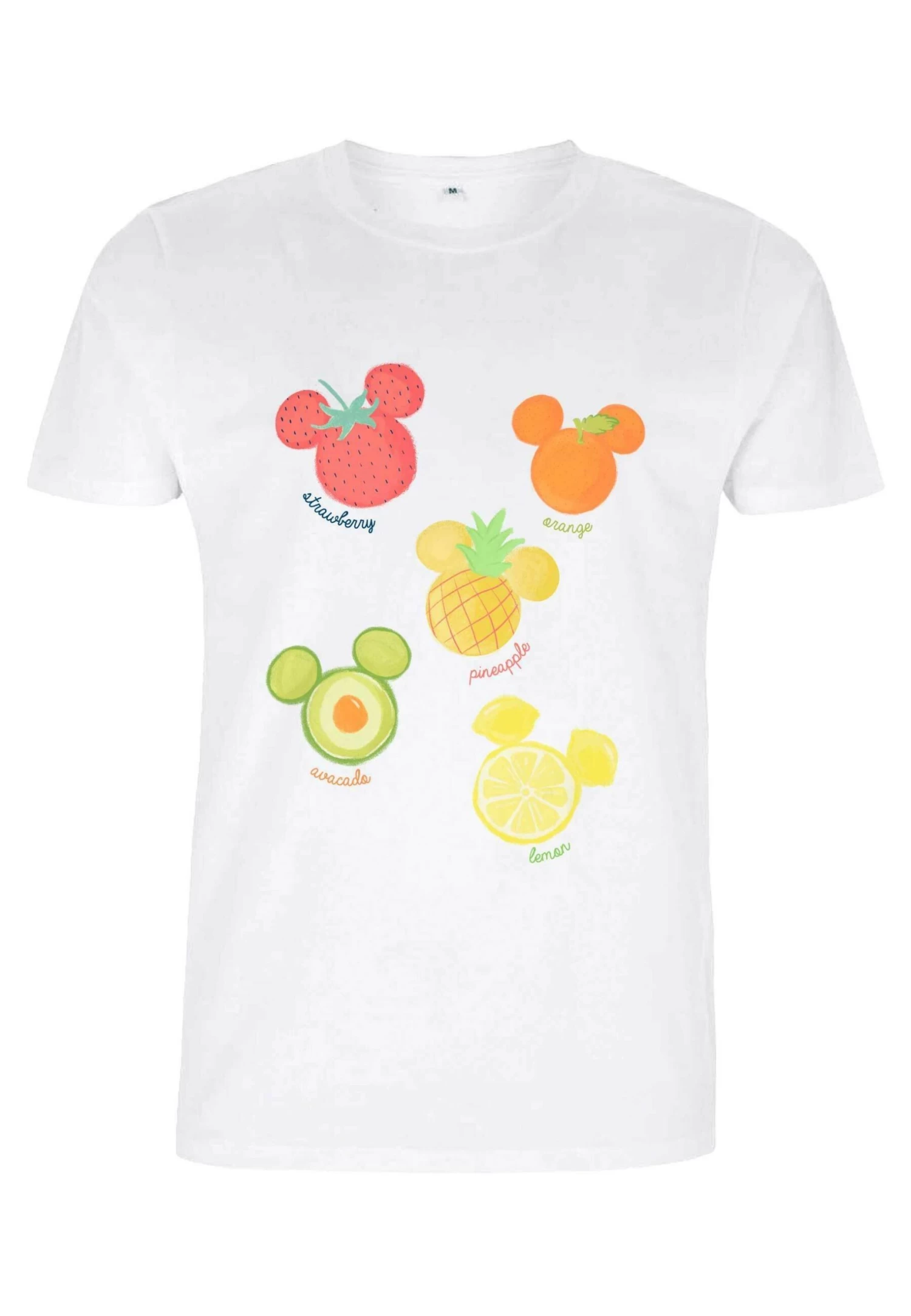 Disney Mickey Classic Assorted Fruit Unisex - T-Shirt Print - White 4 Disney Mickey Classic Assorted Fruit Unisex - T-Shirt Print - White - Afbeelding 4