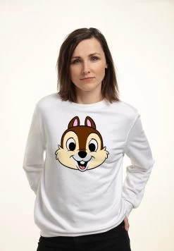 Disney Mickey Friends Chip Big Face - Sweater - White -Disney 3eaa5e088af843d68f422d13b2d42461