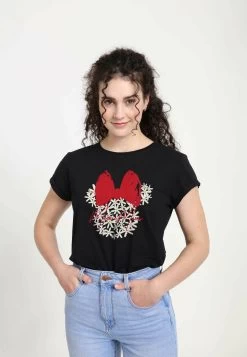 Disney Mickey Classic Floral Minnie - T-Shirt Print - Black -Disney 3fdab26004134ae69b2732db6f454280