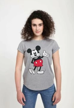 Disney Mickey Classic World Famous Mouse - T-Shirt Print - Melange Grey -Disney 415079a43b914b67ae735801139dc6e9