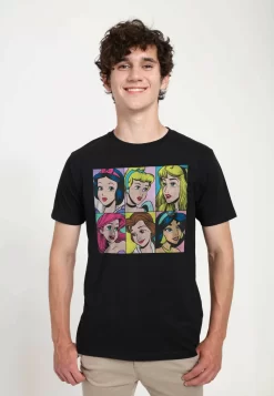 Disney Princesses Pop Princesses Unisex - T-Shirt Print - Black