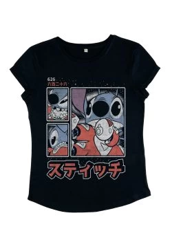Disney Lilo & Stitch Stitch Kanji - T-Shirt Print - Navy Blue -Disney 4abbda5b8d08417ba24c90fb18d653a1