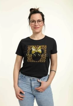 Disney Mickey Classic Leopard Square Minnie - T-Shirt Print - Black -Disney 4cd86dcb64954438b533541b7942a0bc