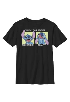 Disney Lilo & Stitch Stitch Selfie - T-Shirt Print - Black