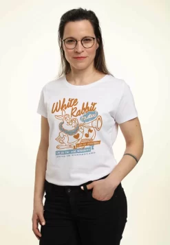 Disney Classics Alice In Wonderland Rabbit - T-Shirt Print - White -Disney 523d81c2d3d94d36b22726a4dd59b849 scaled