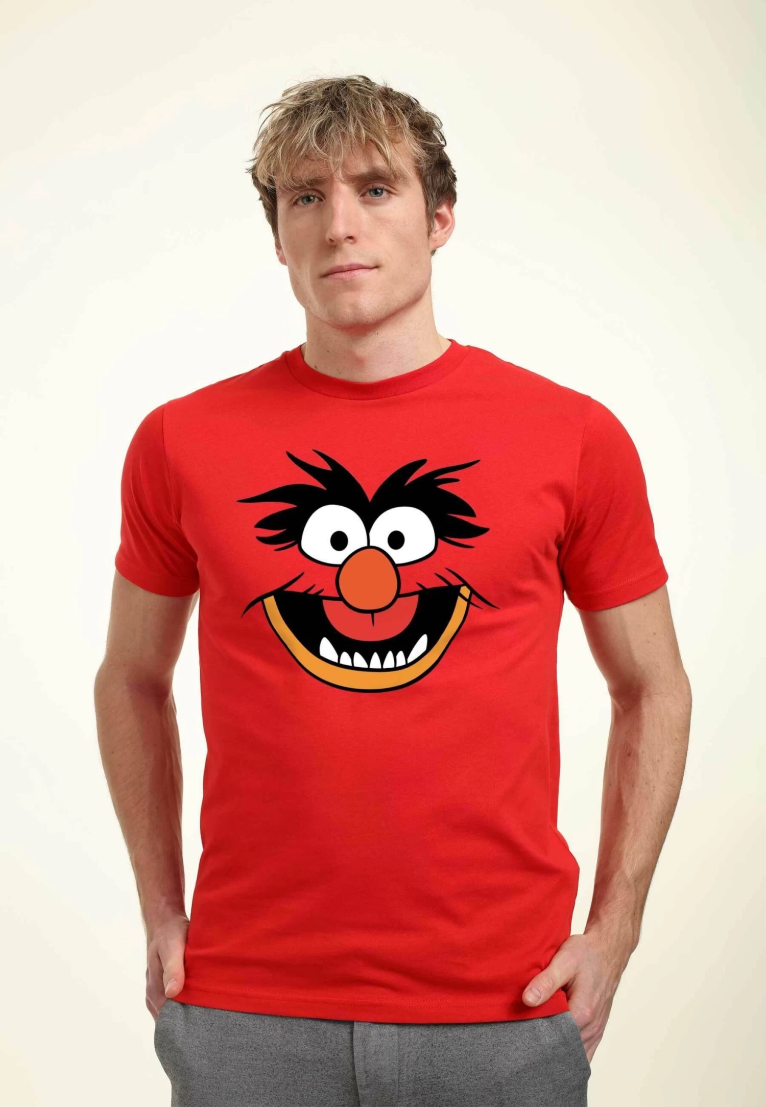 Disney Muppets Animal Costume Tee Unisex - T-Shirt Print - Red 4 Disney Muppets Animal Costume Tee Unisex - T-Shirt Print - Red - Afbeelding 4