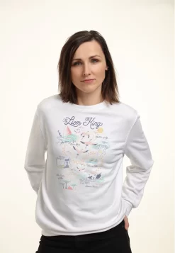 Disney The Lion King Map Of The World - Sweater - White