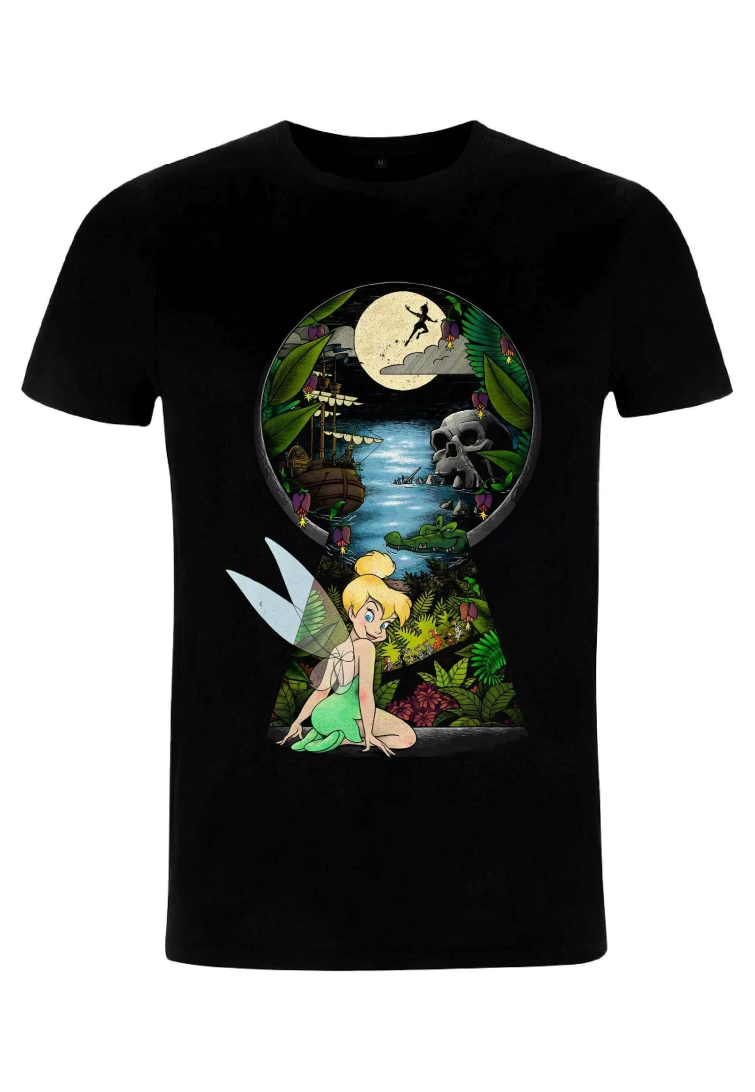 Disney Peter Pan Keyhole Unisex - T-Shirt Print - Black 4 Disney Peter Pan Keyhole Unisex - T-Shirt Print - Black - Afbeelding 4