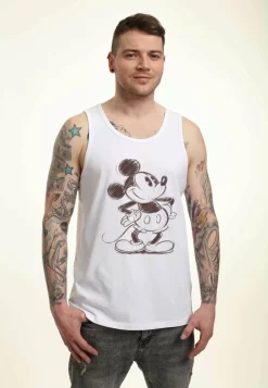 Disney Mickey Classic Sketchy Mickey- Top - White