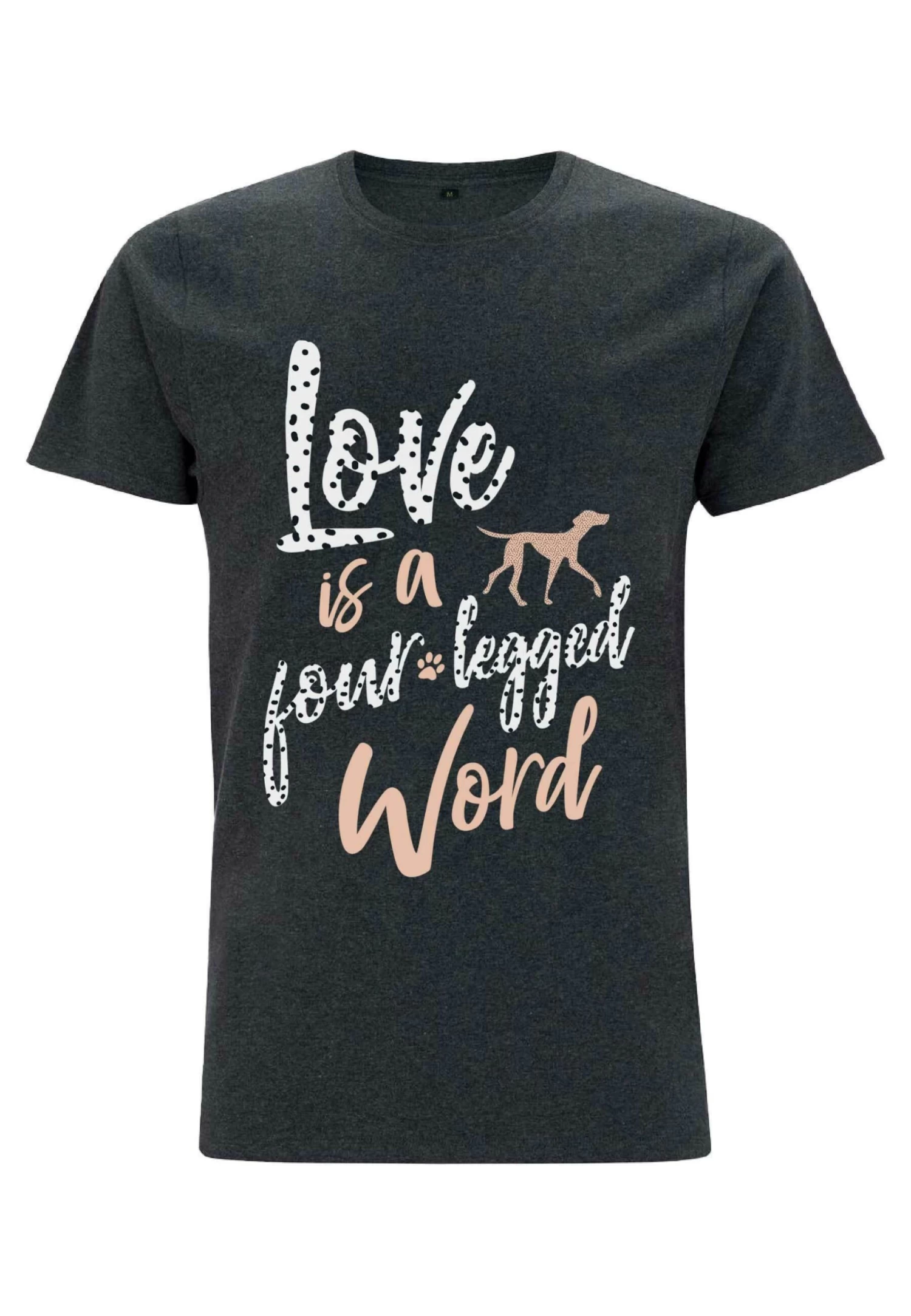 Disney 101 Dalmatians Four Legged Love Unisex - T-Shirt Print - Melange Black 1 Disney 101 Dalmatians Four Legged Love Unisex - T-Shirt Print - Melange Black