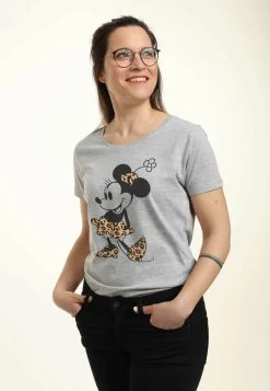 Disney Mickey & Friends Leopard Mouse - T-Shirt Print - Heather Grey -Disney 61d6fdb4955a47039dc04bfdda9c4286