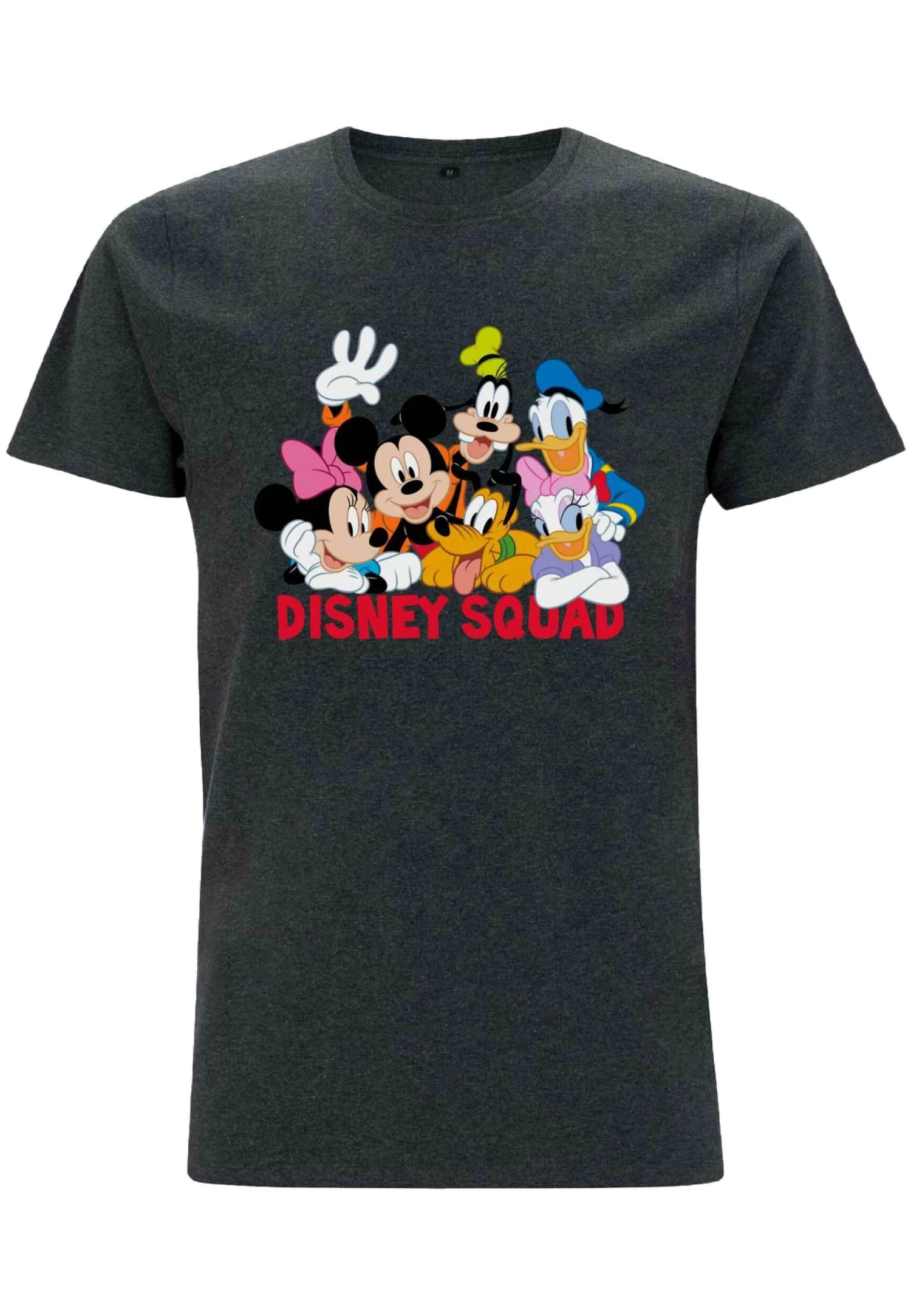 Mickey Classic Disney Squad Unisex - T-Shirt Print - Melange Black 5 Mickey Classic Disney Squad Unisex - T-Shirt Print - Melange Black - Afbeelding 5
