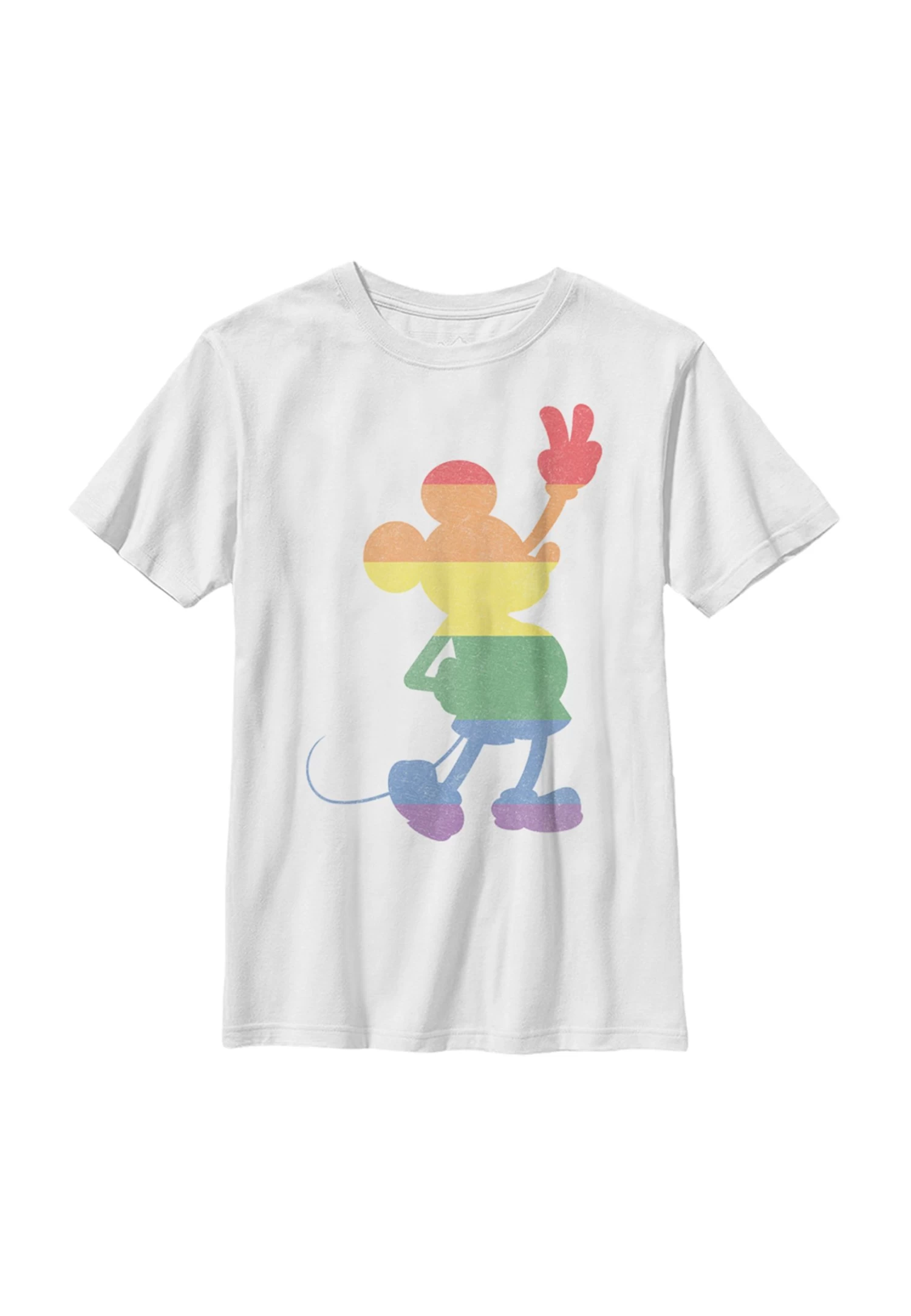 Disney Mickey Classic Love Is Love Pride Mickey - T-Shirt Print - White 1 Disney Mickey Classic Love Is Love Pride Mickey - T-Shirt Print - White