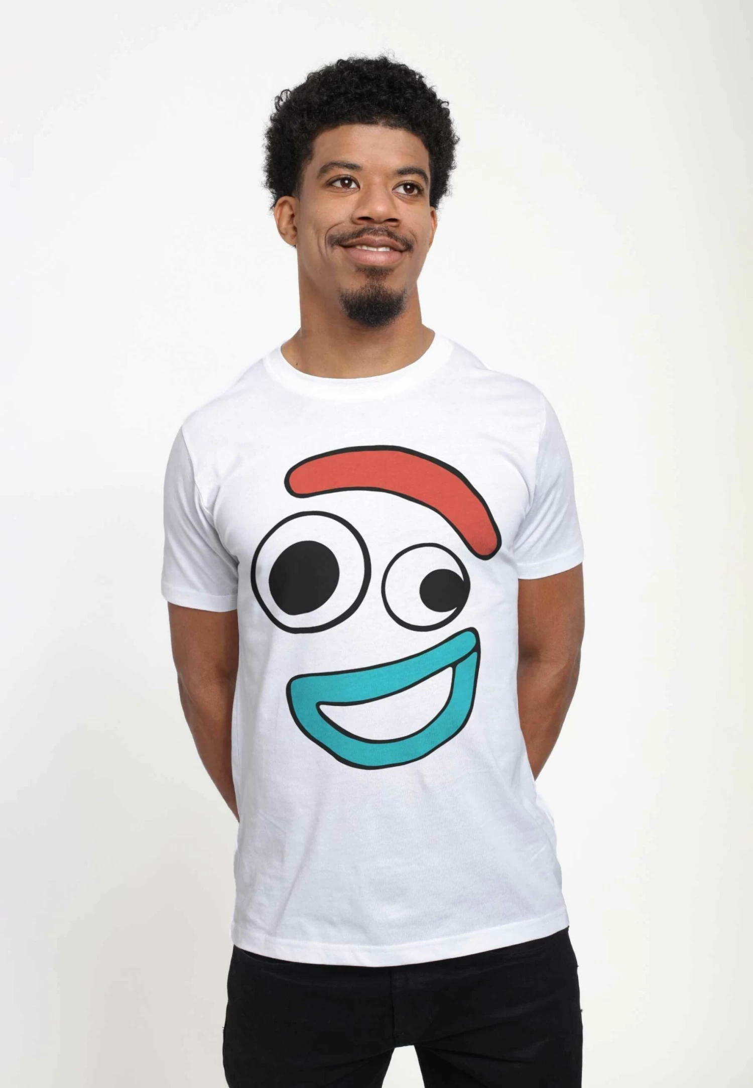 Disney Toy Story 4 Big Face Smiling Forky Unisex - T-Shirt Print - White 3 Disney Toy Story 4 Big Face Smiling Forky Unisex - T-Shirt Print - White - Afbeelding 3
