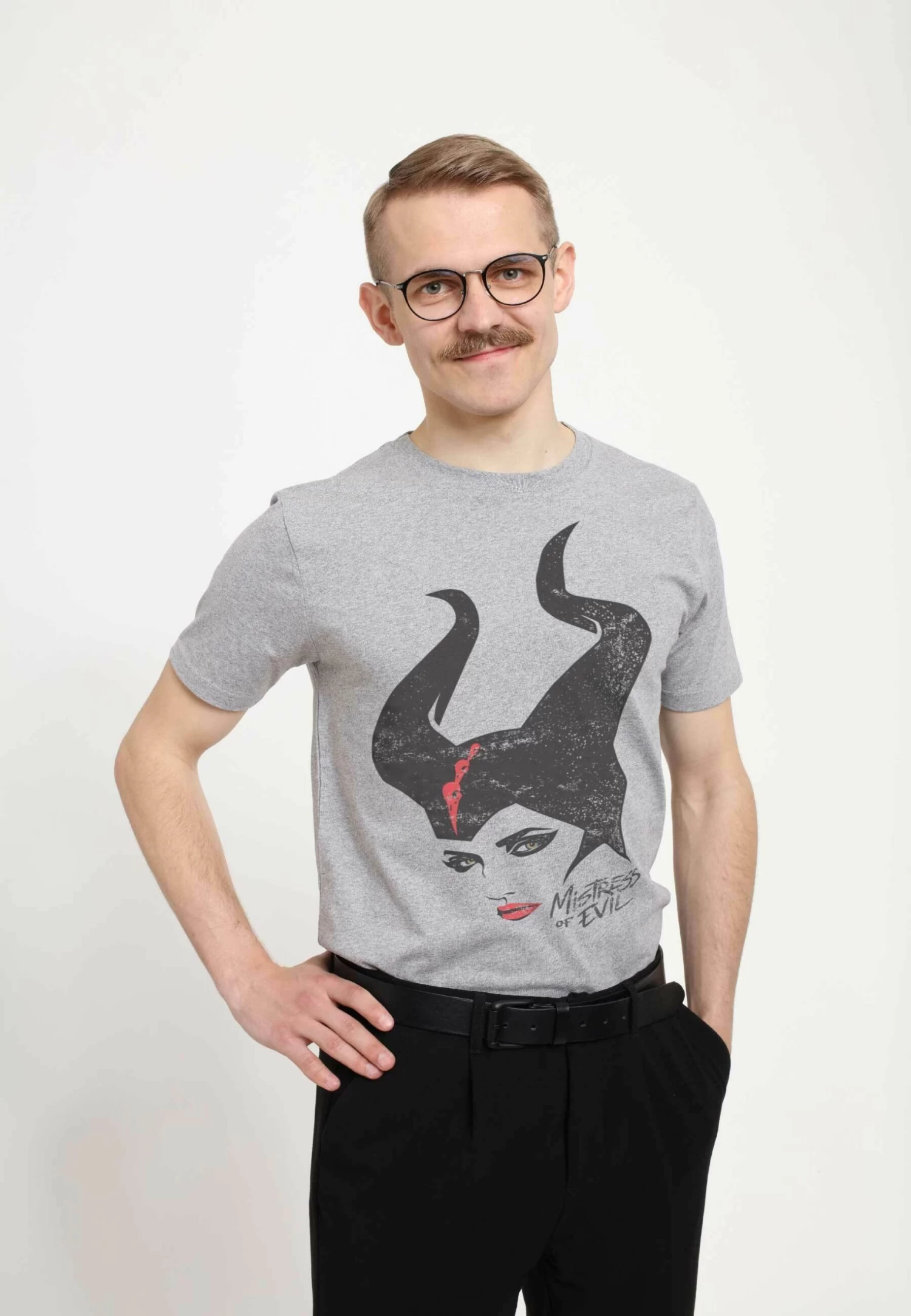 Disney Maleficent: Mistress Of Evil Mal Evil Unisex - T-Shirt Print - Melange Grey 3 Disney Maleficent: Mistress Of Evil Mal Evil Unisex - T-Shirt Print - Melange Grey - Afbeelding 3