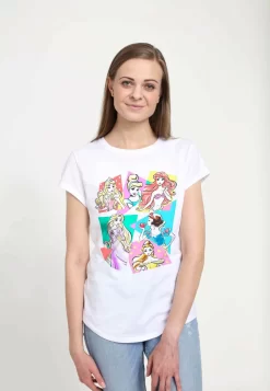 Disney Princesses Neon Pop - T-Shirt Print - White